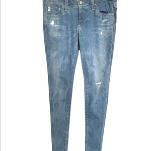 AG Adriano Goldschmied The Legging Super Skinny Distressed Faded Wash SZ…